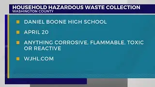 Hazardous waste collection event taking place at Daniel Boone High School in April