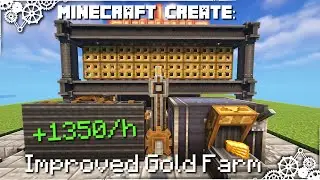 Minecraft Create - Improved Gold Farm!