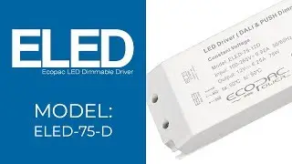 ECOPAC DALI LED DRIVER ELED-75-D SERIES 75W 12-24V