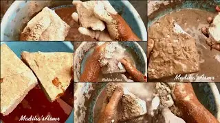 pure soft clay mud🦉🟫 crumbling in water|asmr|madiha's asmr | mellovvcity🧸| oddly satisfying