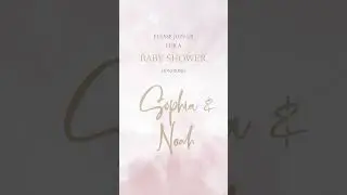 Heaven Sent an Angel Baby Shower Video Invitation, Girl Sky Themed Piece of Heaven Baby Shower Party