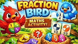 Mathematics activity: Fraction bird 🐦 (how to make fraction bird) ||allinonedurga #viralvideo #study