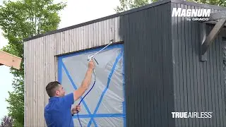Démonstration peinture abri de jardin en airless - Magnum by Graco