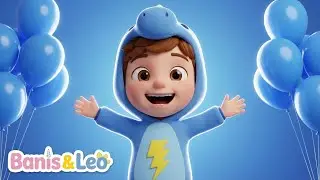 ⚡ ⚡️ Stomp, Spin & Bounce!  | Learning Blue Color Song for Kids | Leo the Dinosaur