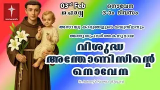 3rd February 2026|വിശുദ്ധ അന്തോണീസ് നൊവേന | Day 3 St Antony's NovenaVachanamTV Live Prayer#stantony