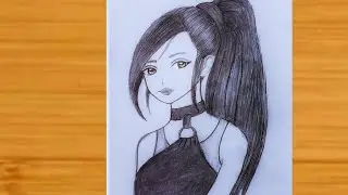 How to draw a cute anime girl drawing easy steps girl drawing