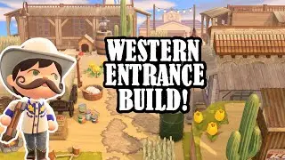 Western Themed Entrance Build! Animal Crossing New Horizons