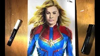 Speed Drawing: Captain Marvel
