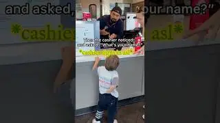 This Boy Was Amazed When Cashier At Restaurant Used Sign Language #shorts