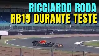 RICCIARDO RODA O RB19 DURANTE TESTE EM SILVERSTONE - FORMULA 1