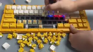 AC067 Cheese Themes Keyboard￥#keyboard #keyboardswitches #diy #customkeyboard