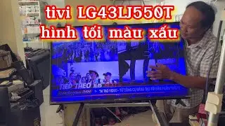 Телевизор LG 43LJ550T: размытое изображение, темно-синий цвет. (Televizor LG 43LJ550T: razmytoye