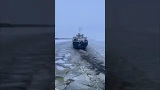 Icebreaker and cargo ship Saimaa 1.1.2025 #icebreaking #saimaa #ships #thisisfinland