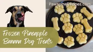 Frozen Pineapple Banana Dog Treats
