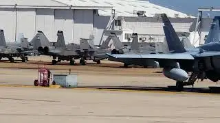 F 18s Engine Start Engine Spool Up .Turn it Up