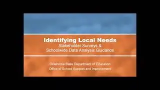 Identifying Local Needs:  Stakeholder Surveys & Schoolwide Data Analysis Guidance