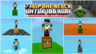 7 MAP ONE BLOCK MCPE 1.21+ COCOK UNTUK 100 HARI MINECRAFT