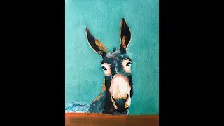 Malen mit Acryl: kreativ gestalteter Esel