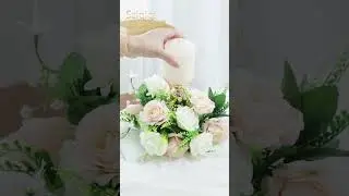 Easy steps to arrange flower on candle holders