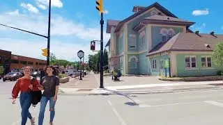 Small Canadian town - LINDSAY Town Walking in Downtown