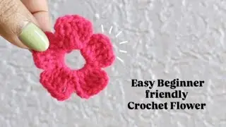Easy Flower Crochet (No Magic Ring) Beginner friendly #youtube #crochet #easy #tutorial #gift #viral