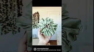 Satin Sage XL Scrunchies