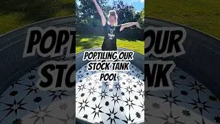 Poptiling our Stock Tank Pool
