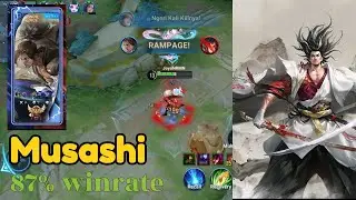 Musashi WR 87% 10 menit rata - honor of kings 