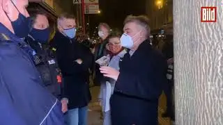 Herbert Reul mit der Corona-Polizei auf der Jagd nach Alkohol trinkenden Masken-Verweigerern!