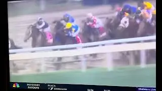Sovereignty outmaneuvering Derby Competition to win the race #horseracing #kyderby #kentuckyderby