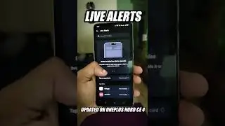 #shorts Live Alerts Feature Updated On Oneplus Nord Ce 4
