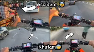 Duke390 bs4 exhaust Remove Raw sound 🥵| close call 😰 accident 🤯| Hyper Riding