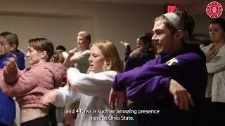 Ohio State's Friendship Circle and 4 Paws for Ability host puppy yoga