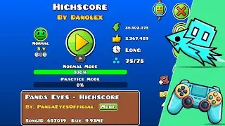 Geometry Dash | Highscore level 2 coins but on controller🤯