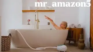 SereneLife Bubble Bath Mat &ndash; Portable Spa Mat with Adjustable Intensity, Waterproof LED Light,