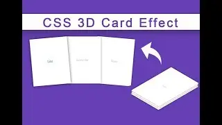 Create 3D cards using CSS