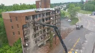 Demolition of century old apartment building