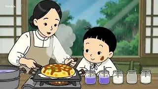 Rainy Day in the Forest House Cooking Okonomiyaki !