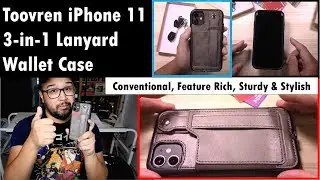 Amazing Wallet Case for New Apple iPhone 11 (Toovren 3-in-1 Wallet Lanyard Case)