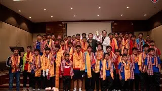 🏆 Homecoming of Champions! 🇳🇵Our U-14 heroes return from the Dana Cup 2025 as CHAMPIONS