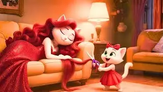 Naughty Kitten Cuts Mom's Hair to Buy Minion |Cat stories in Hindi urdu /भावुक AI Cat Story #kitten