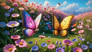 Six Glowing Butterflies Spin and Sway | Fun Nature Song for Kids | Nursery Rhymes and Learning