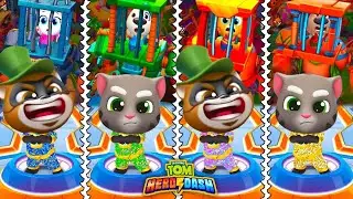Talking Tom Hero Dash : Bosses Master Raccoon Unlocked Cages Fights Vs New Suit Hero Tom SaveFriends