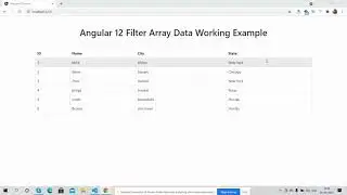 Angular 12 Filter Array Data Working Demo