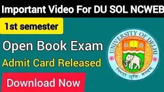 DU SOL 1st semester admit card released 2022