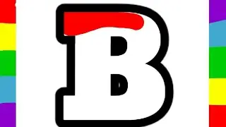 Abc Tracing and colouring| Letter B tracing| Alphabet tracing for kids 