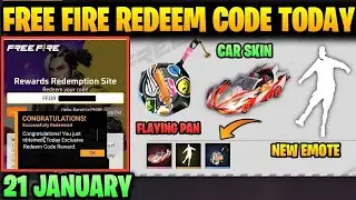FREE FIRE REDEEM CODE TODAY 21 JANUARY | FF REDEEM CODE TODAY 21 JANUARY