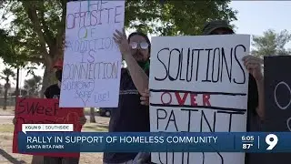Demonstration to support unhoused community in Santa Rita Park