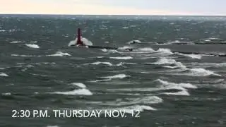Watch as big wind storm on Lake Michigan develops over 24 hours