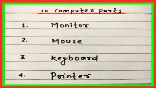 10 computer parts Name ✍️✍️✍️